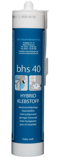 1x 310 ml Hybrid Klebstoff - bhs MS Montagekleber Nr. 40 - weiß