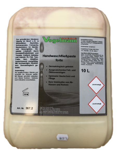 10 L Handwaschfließpaste - Vogelmann 367.2 - beige