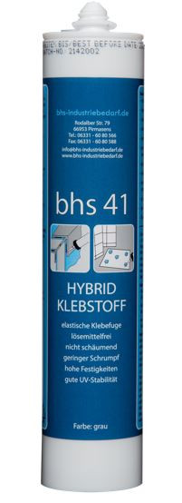 1x 310 ml Hybrid Klebstoff - bhs MS Montagekleber Nr. 41 - grau