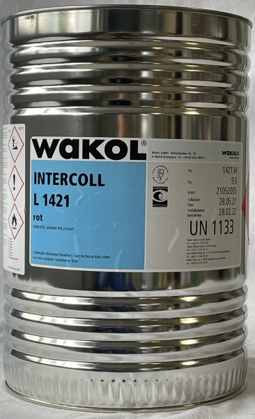 2x 9 kg Klebstoff - Wakol Intercoll L 1421 - rot