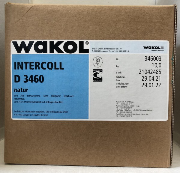 2x 10 kg Klebstoff - Wakol Dispersion 3460 - weiß