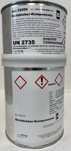 1,2 kg Klebstoff - bhs 35310/29206 A-/B-Komponente - Betonstopfen Epoxidharz