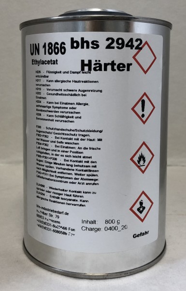 4x 800 g Härter bhs 2942 - farblos